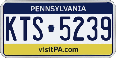 PA license plate KTS5239