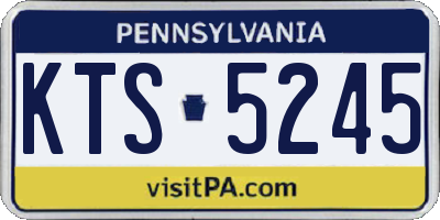 PA license plate KTS5245
