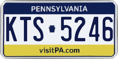 PA license plate KTS5246