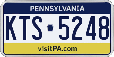 PA license plate KTS5248