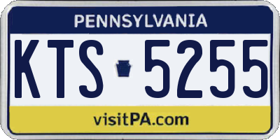 PA license plate KTS5255