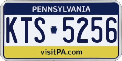 PA license plate KTS5256