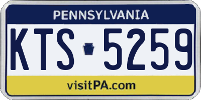 PA license plate KTS5259