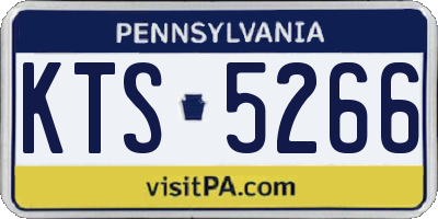 PA license plate KTS5266