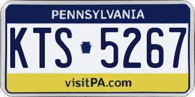 PA license plate KTS5267