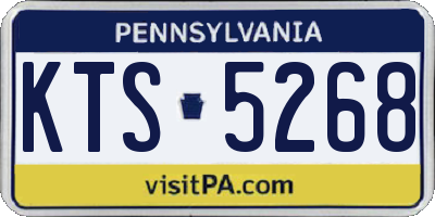 PA license plate KTS5268