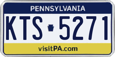 PA license plate KTS5271