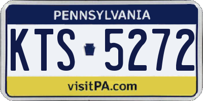 PA license plate KTS5272