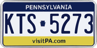PA license plate KTS5273