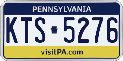 PA license plate KTS5276