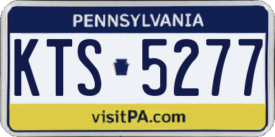 PA license plate KTS5277