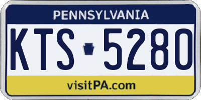 PA license plate KTS5280