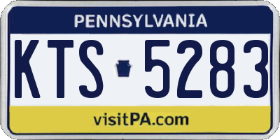 PA license plate KTS5283