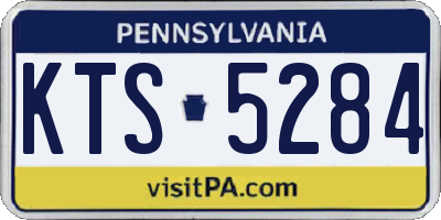 PA license plate KTS5284
