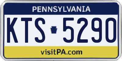 PA license plate KTS5290