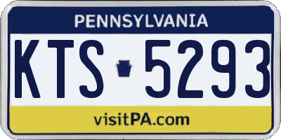 PA license plate KTS5293