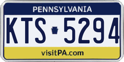 PA license plate KTS5294
