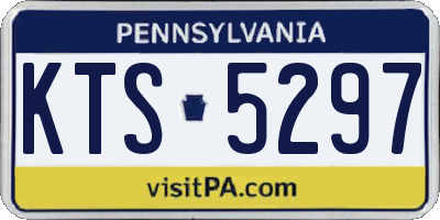 PA license plate KTS5297