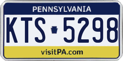PA license plate KTS5298