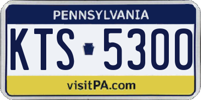 PA license plate KTS5300