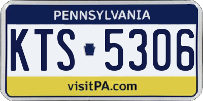 PA license plate KTS5306