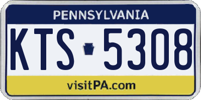 PA license plate KTS5308