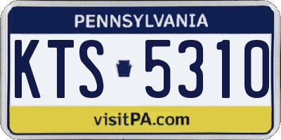 PA license plate KTS5310