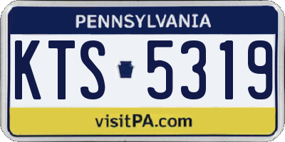 PA license plate KTS5319