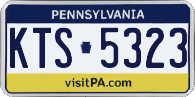 PA license plate KTS5323