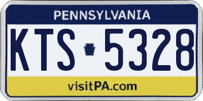 PA license plate KTS5328