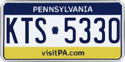 PA license plate KTS5330