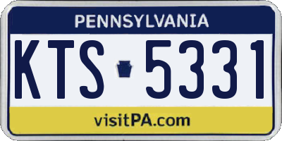 PA license plate KTS5331