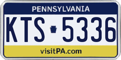 PA license plate KTS5336