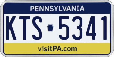 PA license plate KTS5341