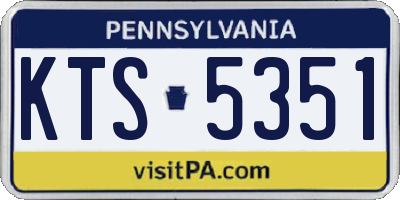 PA license plate KTS5351