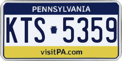 PA license plate KTS5359