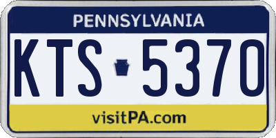 PA license plate KTS5370