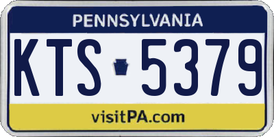 PA license plate KTS5379