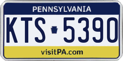 PA license plate KTS5390