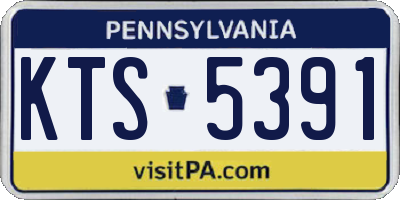 PA license plate KTS5391