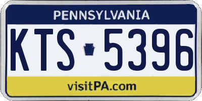 PA license plate KTS5396