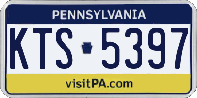 PA license plate KTS5397
