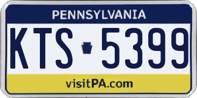 PA license plate KTS5399