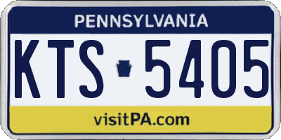 PA license plate KTS5405