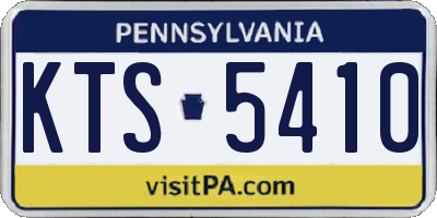 PA license plate KTS5410