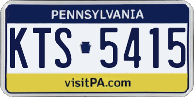 PA license plate KTS5415