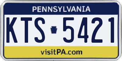 PA license plate KTS5421