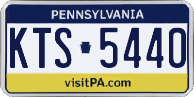 PA license plate KTS5440