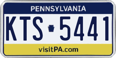 PA license plate KTS5441