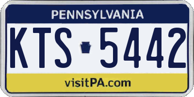 PA license plate KTS5442